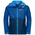 Jack Wolfskin Regenjacke Rainy (wind- und wasserdicht) coastalblau Kinder